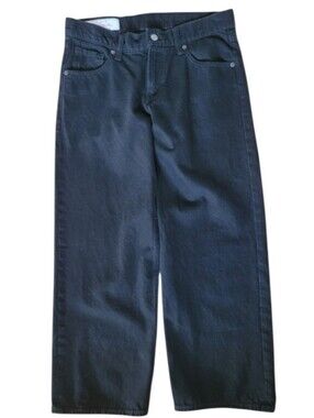 GAP Low Rise Stride Wide Leg Jeans Baggy Skater Y2K Black